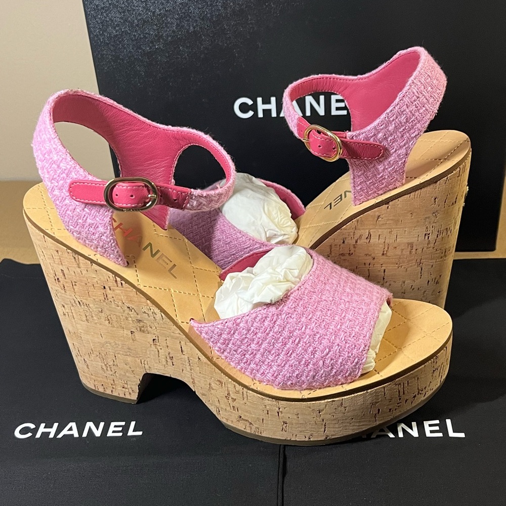 Authentic Chanel Platform Sandals size 41
